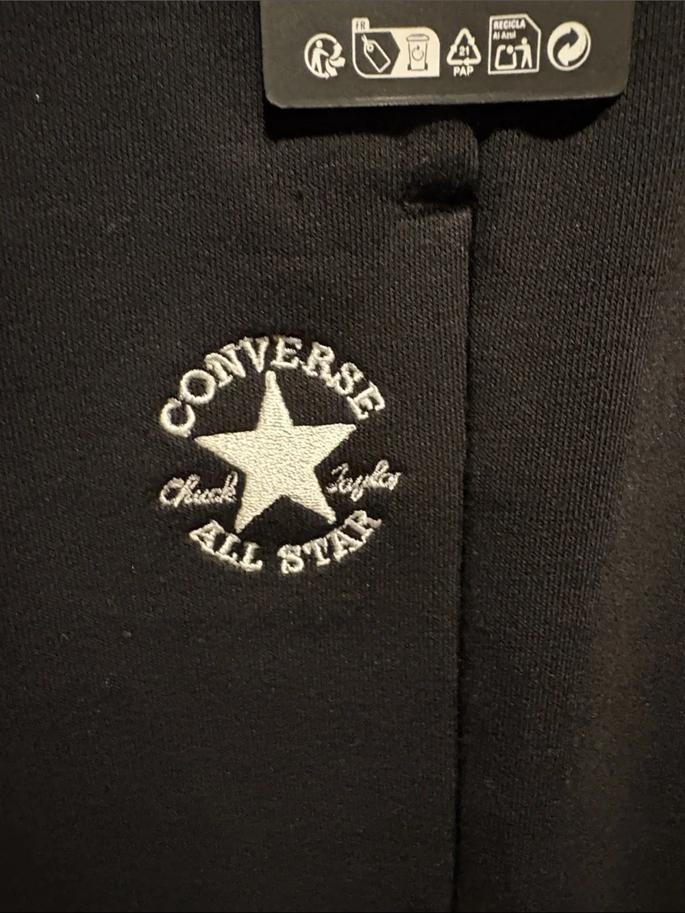 Converse Black Jogger Sweatpants with White All Star Logo